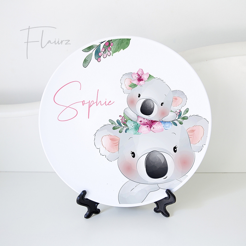 FLAIIRZ Koala met kleine koala bord met naam