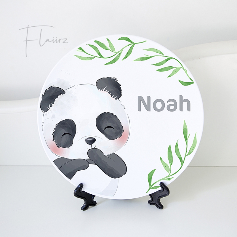 FLAIIRZ Panda bord met naam