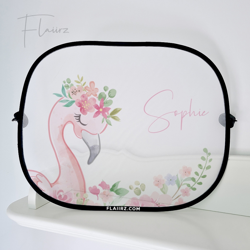 FLAIIRZ Flamingo met bloemen zonnescherm