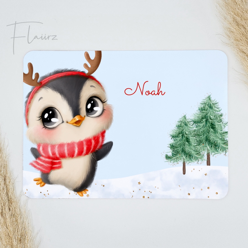 FLAIIRZ Kerst Pinguïn kerst placemat