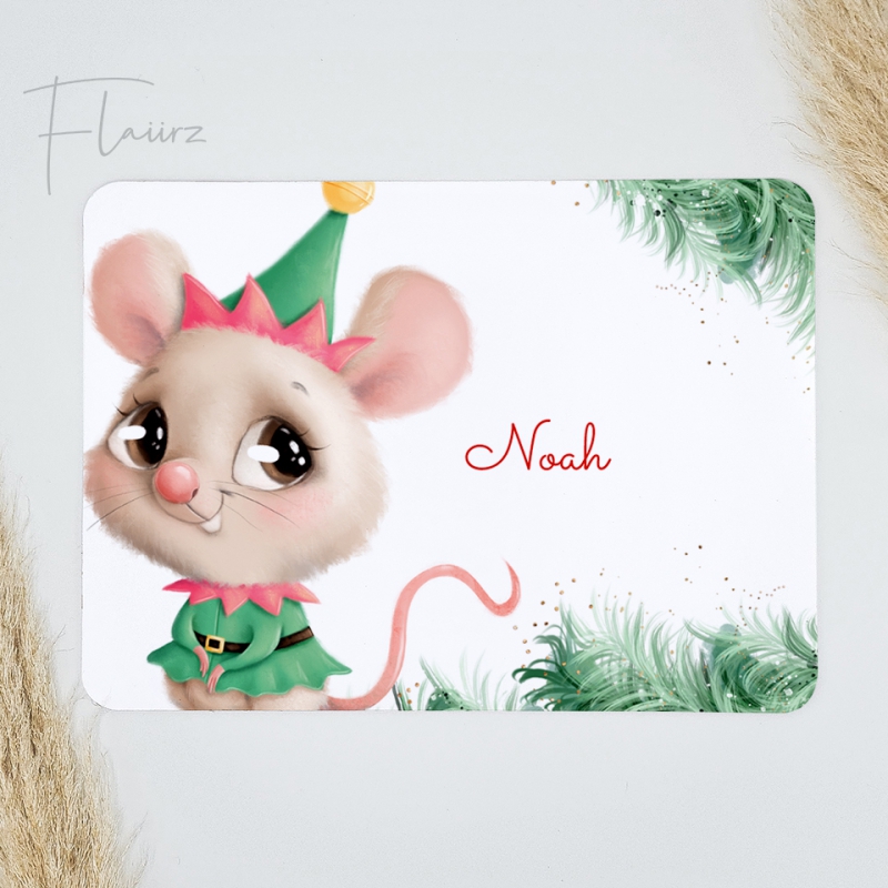 FLAIIRZ Kerst muis kerst placemat