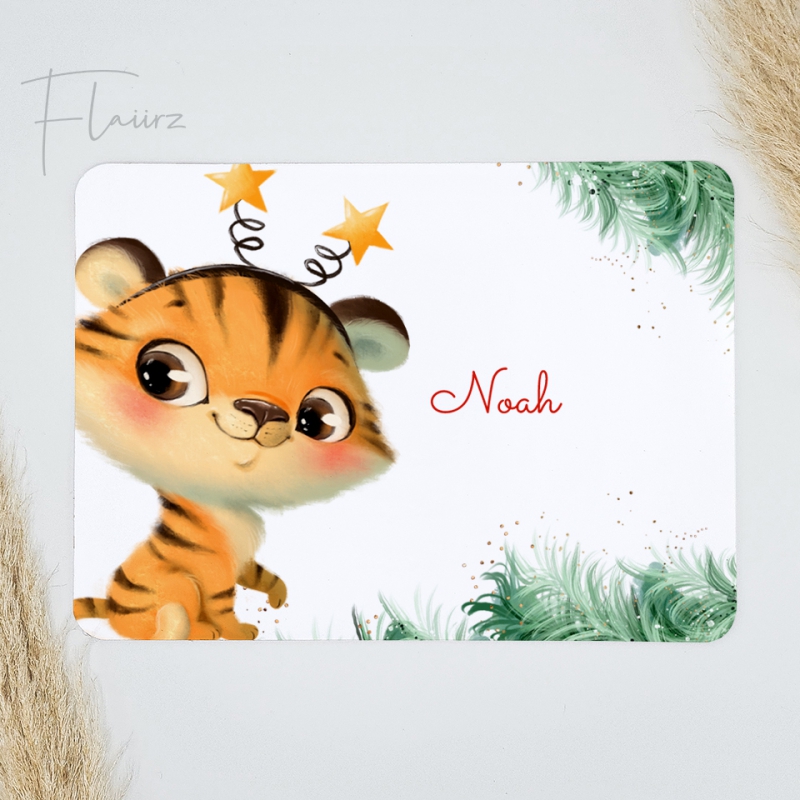 FLAIIRZ Kerst tijger kerst placemat