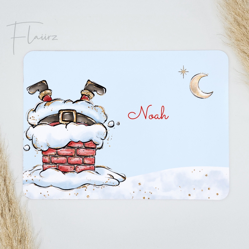 FLAIIRZ kerstman in schoorsteen kerst placemat