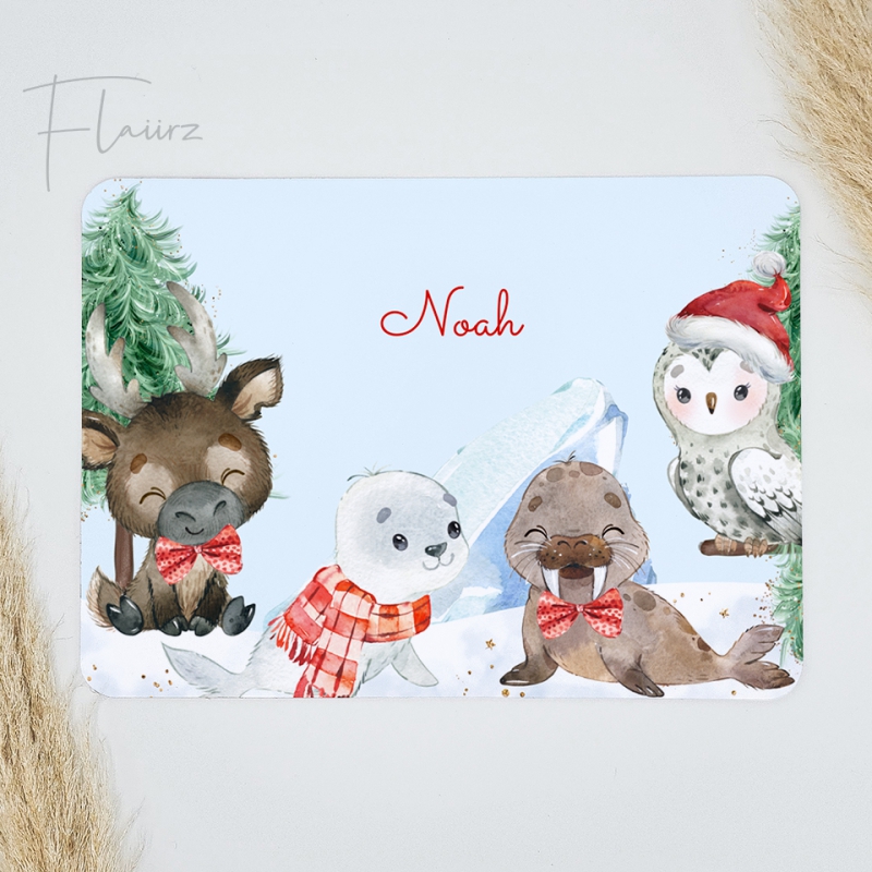 FLAIIRZ noordpool dieren kerst placemat