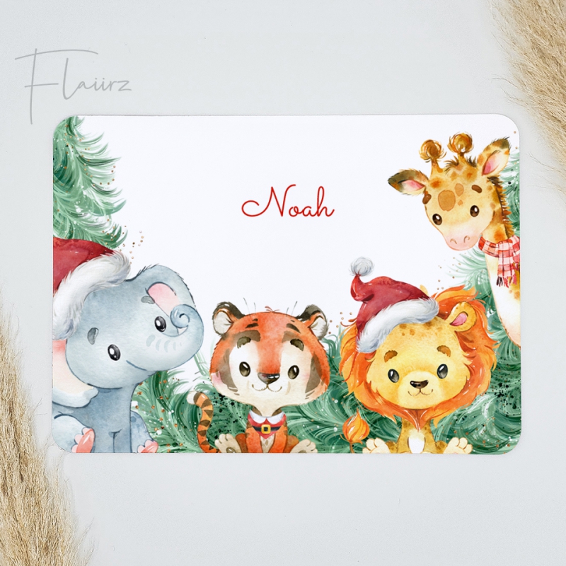 FLAIIRZ Safari 2 kerst placemat