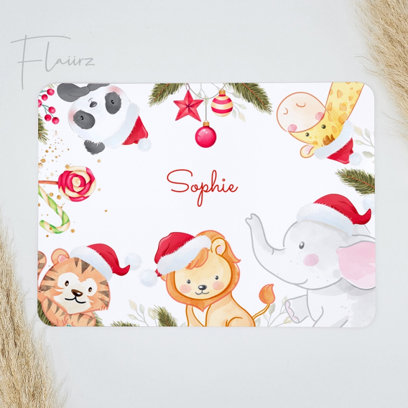 FLAIIRZ Safari kerst placemat