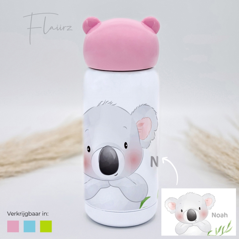 Koala drinkfles roze FLAIIRZ