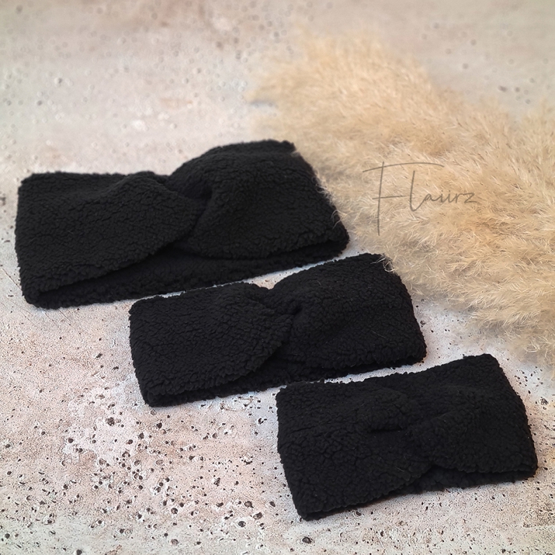 Teddy haarband zwart - Afbeelding 2
